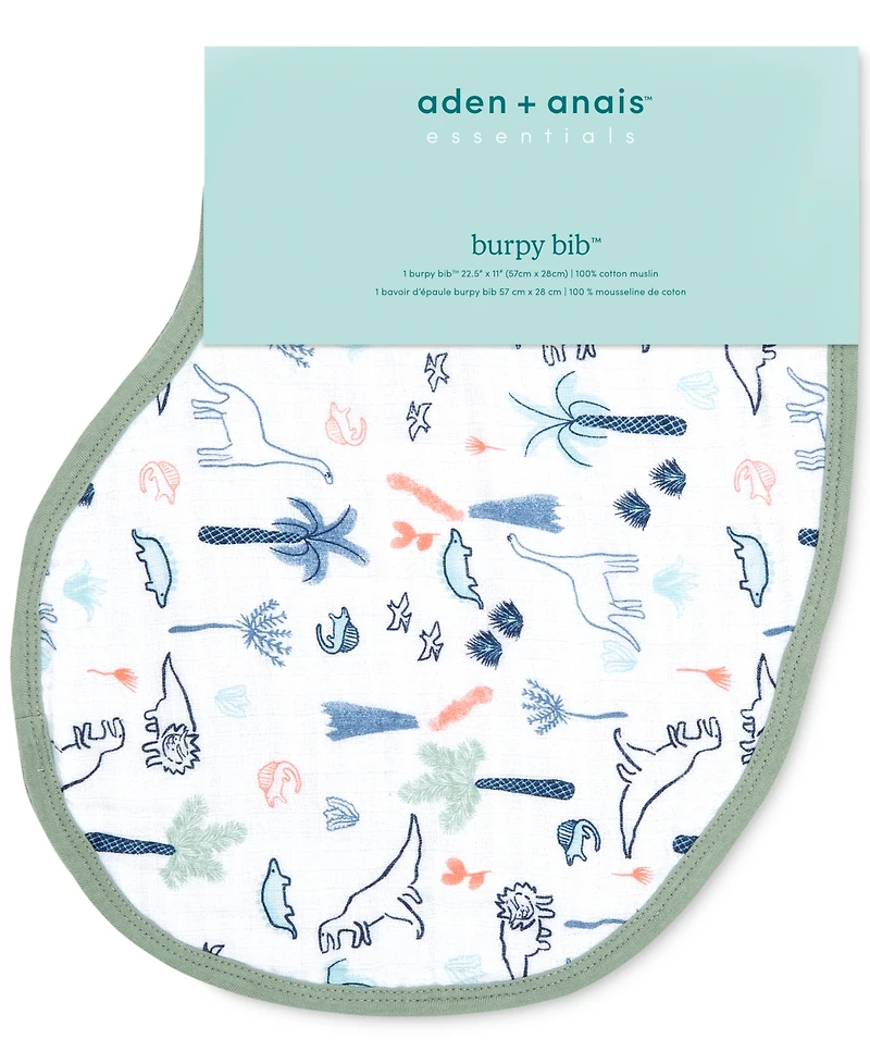 aden by aden + anais Baby Boys Printed Cotton Muslin Burpy Bib