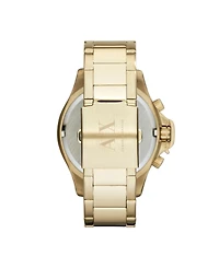 A|X Armani Exchange Men's Chronograph Gold Tone Stainless Steel Bracelet Watch 48mm
