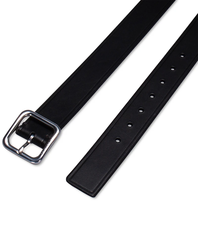 Calvin Klein Women's Square Center Bar Buckle Casual Leather Belt