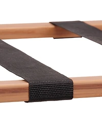 Household Essentials Bamboo Luggage Rack with Tray