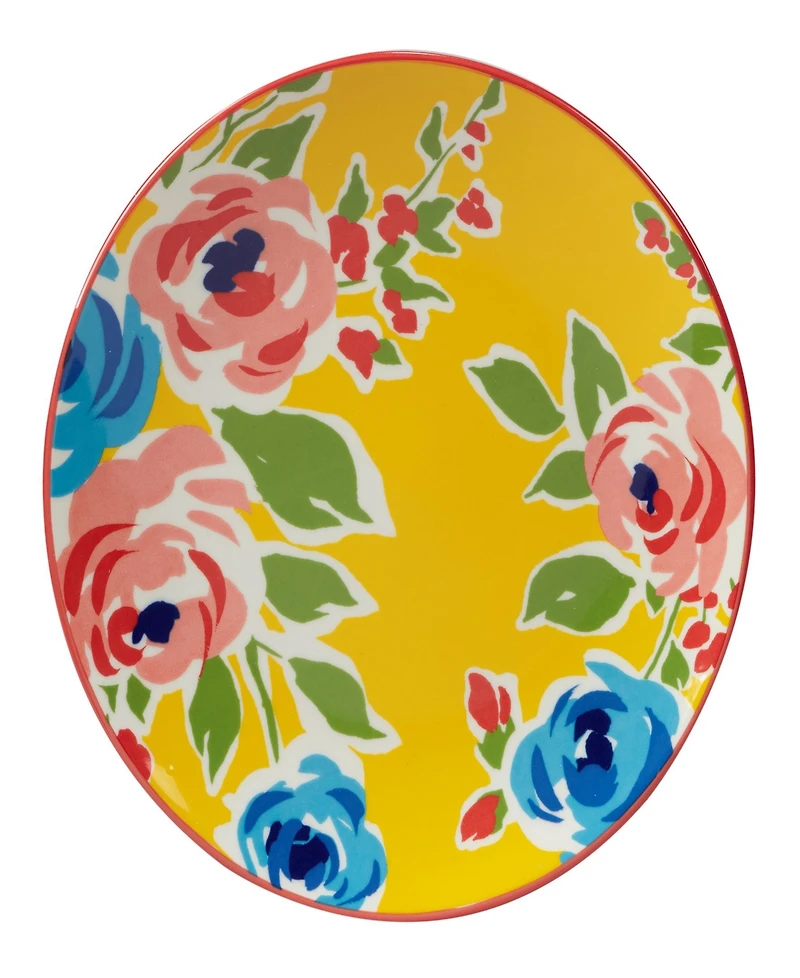 Damask Floral Set of 6 Salad Plate