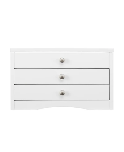 Pko Inc. Classic Lift Top White Jewelry Box