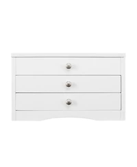 Pko Inc. Classic Lift Top White Jewelry Box