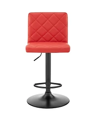 Duval Adjustable Faux Leather Swivel Bar Stool