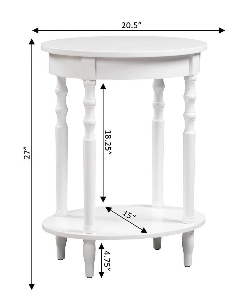 Classic Accents Brandi Oval End Table with Shelf