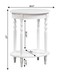 Classic Accents Brandi Oval End Table with Shelf
