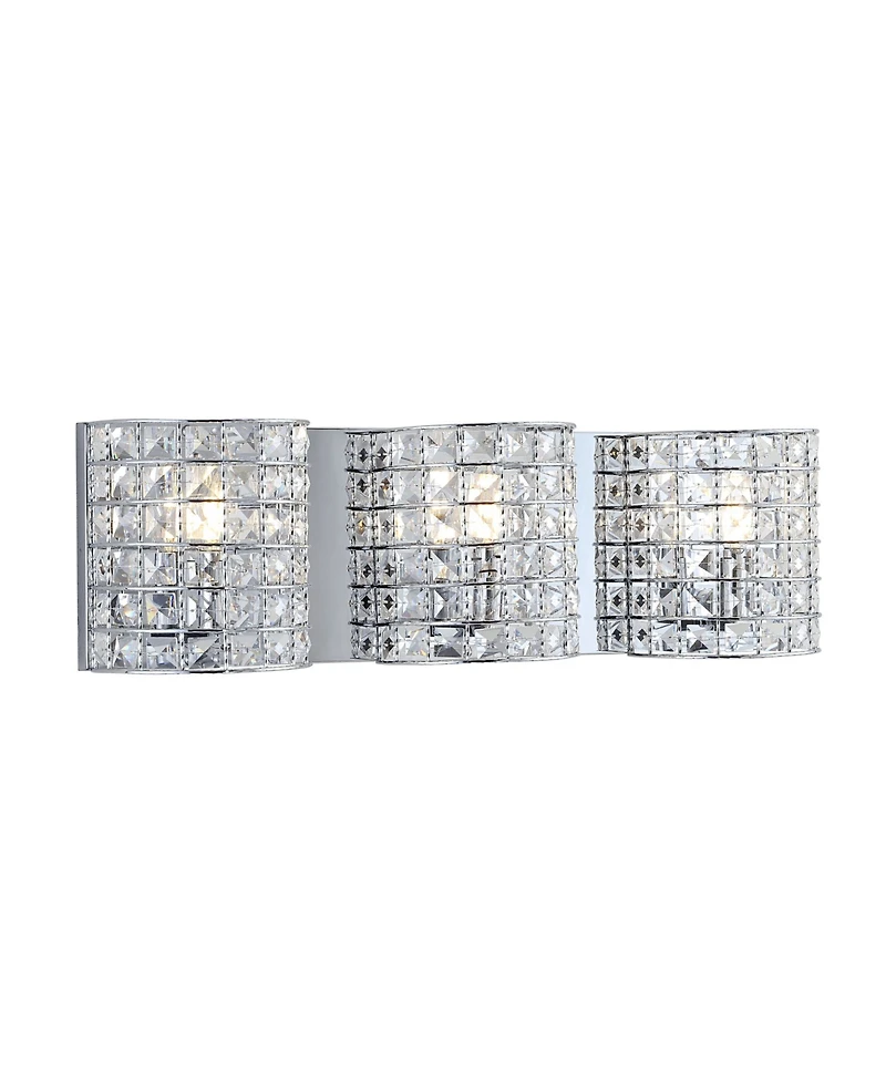 Clara Deco 3-Light Classic Glam Led Vanity Light