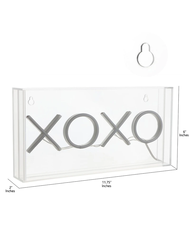 Contemporary Glam Acrylic Box Usb Operated Led Neon Light
