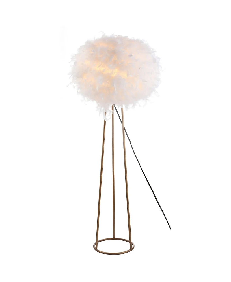 Stork 52" Feather Led Floor Lamp