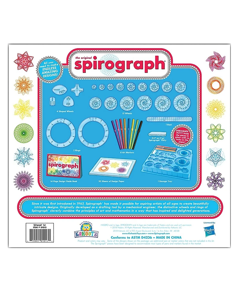 The Original Spirograph Drawing Kit with Markers and Guide Book