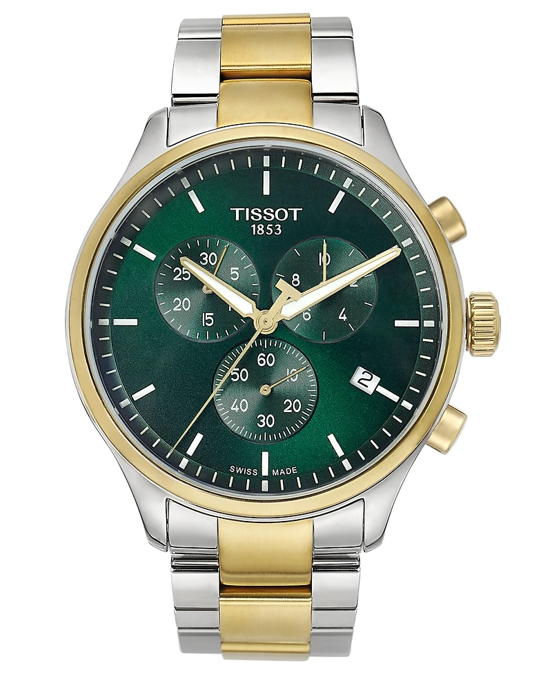 Tissot Men's Swiss Chronograph Chrono Xl Classic Two-Tone Stainless Steel Bracelet Watch 45mm