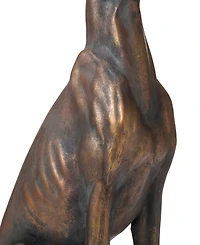 Glitzhome Sitting Grayhound Dog Statue