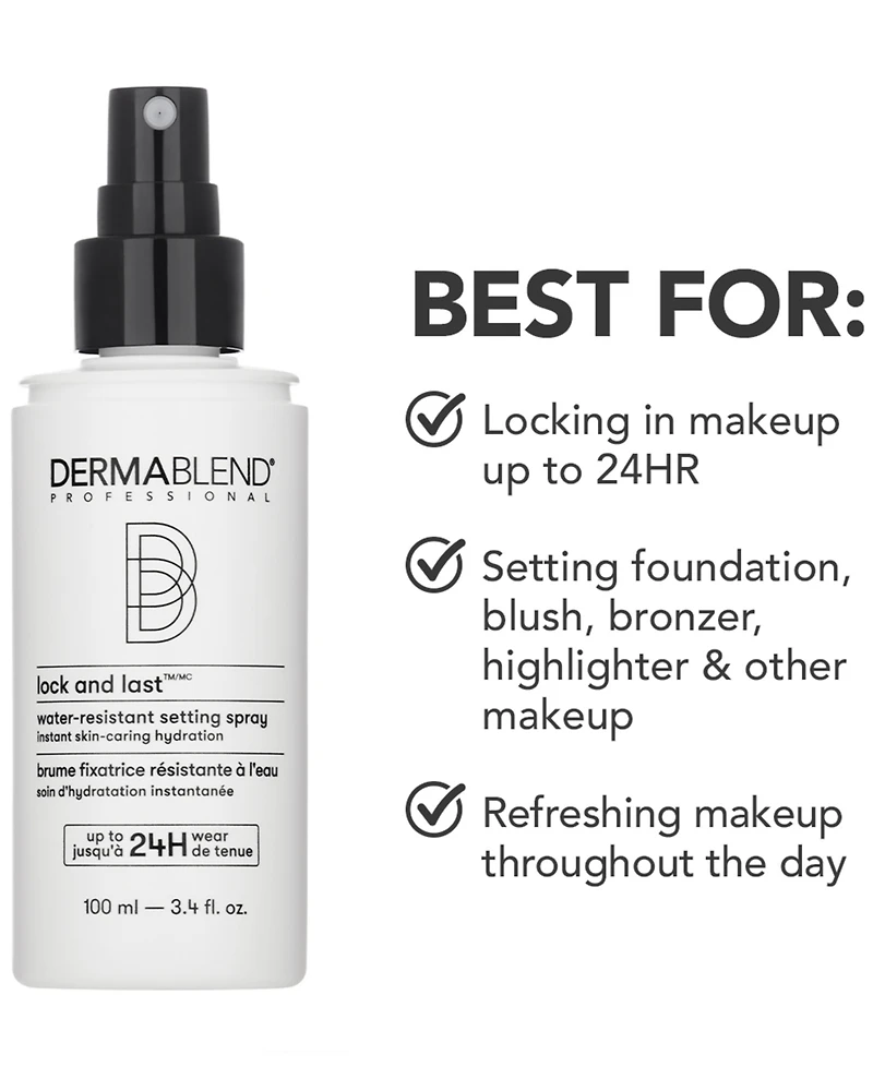 Dermablend Lock & Last Water-Resistant Setting Spray, 3.4 oz.
