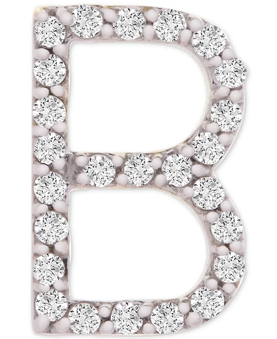 Wrapped Diamond Initial Single Stud Earring (1/20 ct. t.w.) in 14k Gold, Created for Macy's