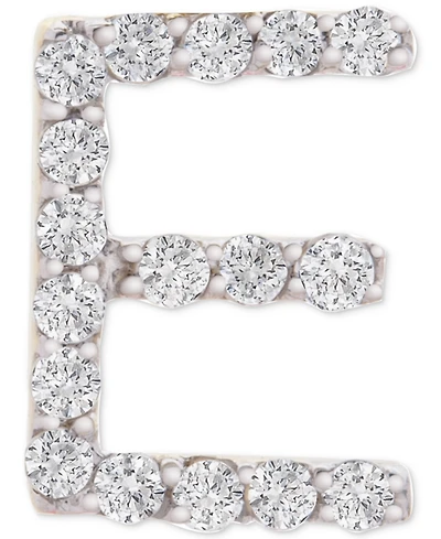 Wrapped Diamond Initial Single Stud Earring (1/20 ct. t.w.) in 14k Gold, Created for Macy's