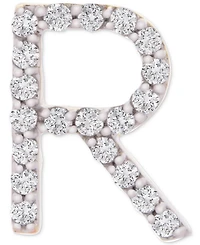 Wrapped Diamond Initial Single Stud Earring (1/20 ct. t.w.) in 14k Gold, Created for Macy's