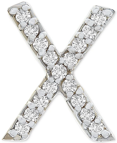 Wrapped Diamond Initial Single Stud Earring (1/20 ct. t.w.) in 14k Gold, Created for Macy's