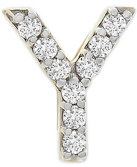Wrapped Diamond Initial Single Stud Earring (1/20 ct. t.w.) in 14k Gold, Created for Macy's