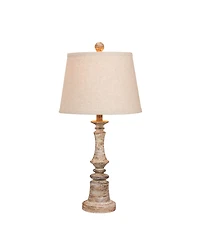 Fangio Lighting Distressed Candlestick Resin Table Lamp