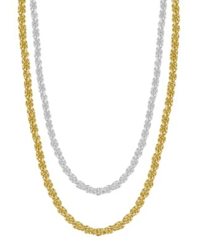 Now This Rope Link Chains In Gold Or Silver Plate In 18 Or 24