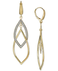 Glitter Orbital Drop Earrings in 10k Gold