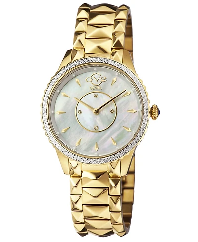 Gevril Women's Siena Swiss Quartz Ion Plating Gold-Tone Bracelet Watch 38mm