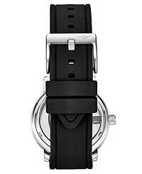 Men's Black Rubber Silicone Strap Watch 42mm