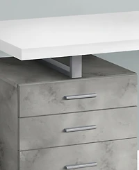 Desk with 3 Storage Drawers and Floating Desktop