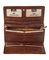 Mancini Casablanca Collection Rfid Secure Ladies Trifold Wallet