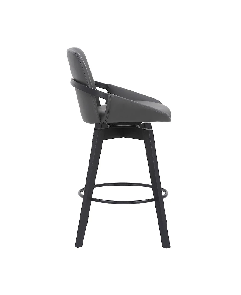 Baylor Swivel Wood Bar or Counter Height Stool
