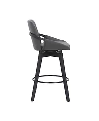 Baylor Swivel Wood Bar or Counter Height Stool