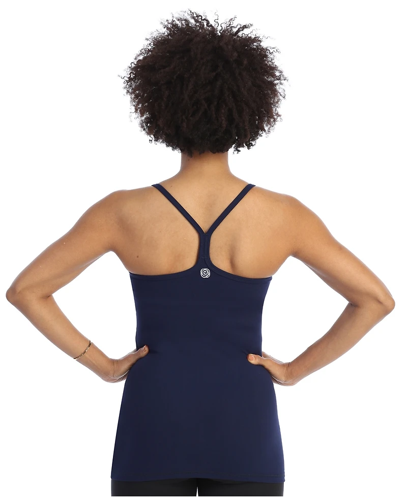 Women's Racerback Y Built in Bra Workout Top