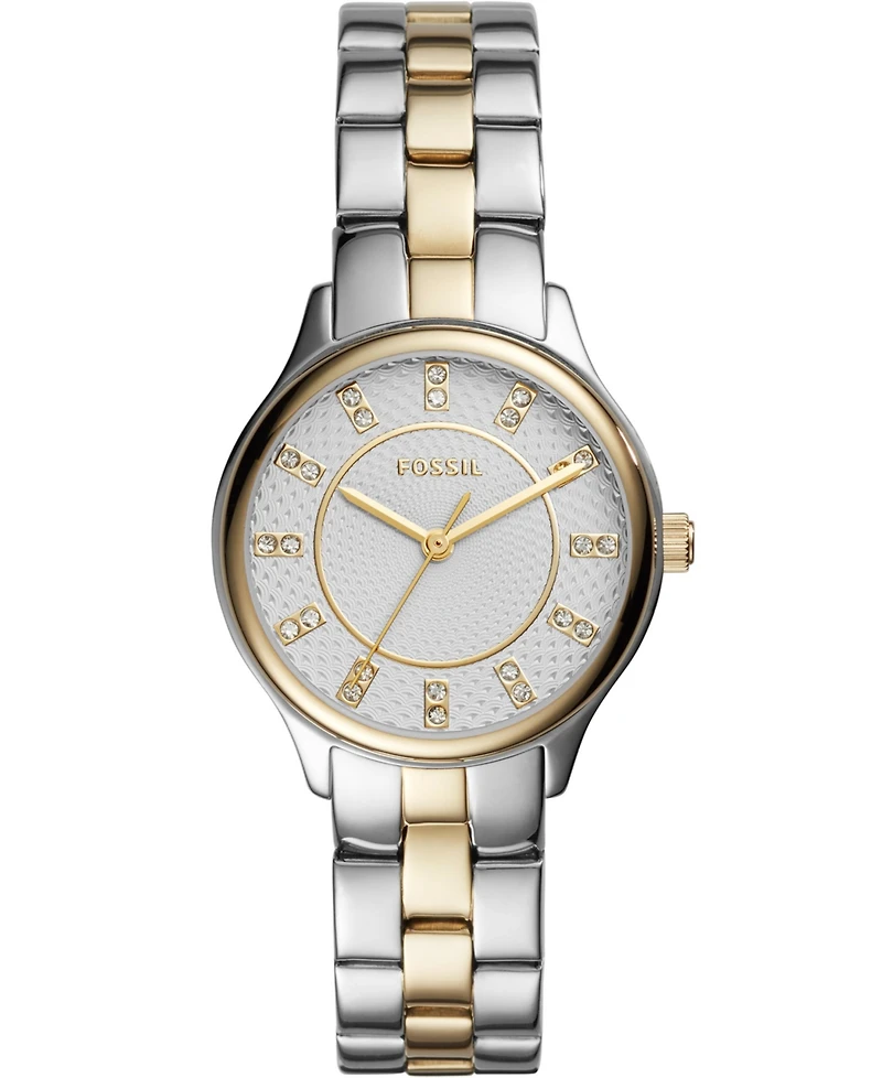 Fossil Women's Modern Sophisticate Three Hand Two Tone Stainless Steel Watch 30mm
