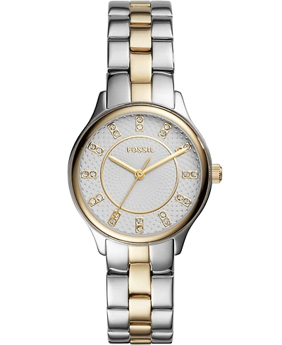 Fossil Women's Modern Sophisticate Three Hand Two Tone Stainless Steel Watch 30mm