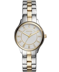 Fossil Women's Modern Sophisticate Three Hand Two Tone Stainless Steel Watch 30mm