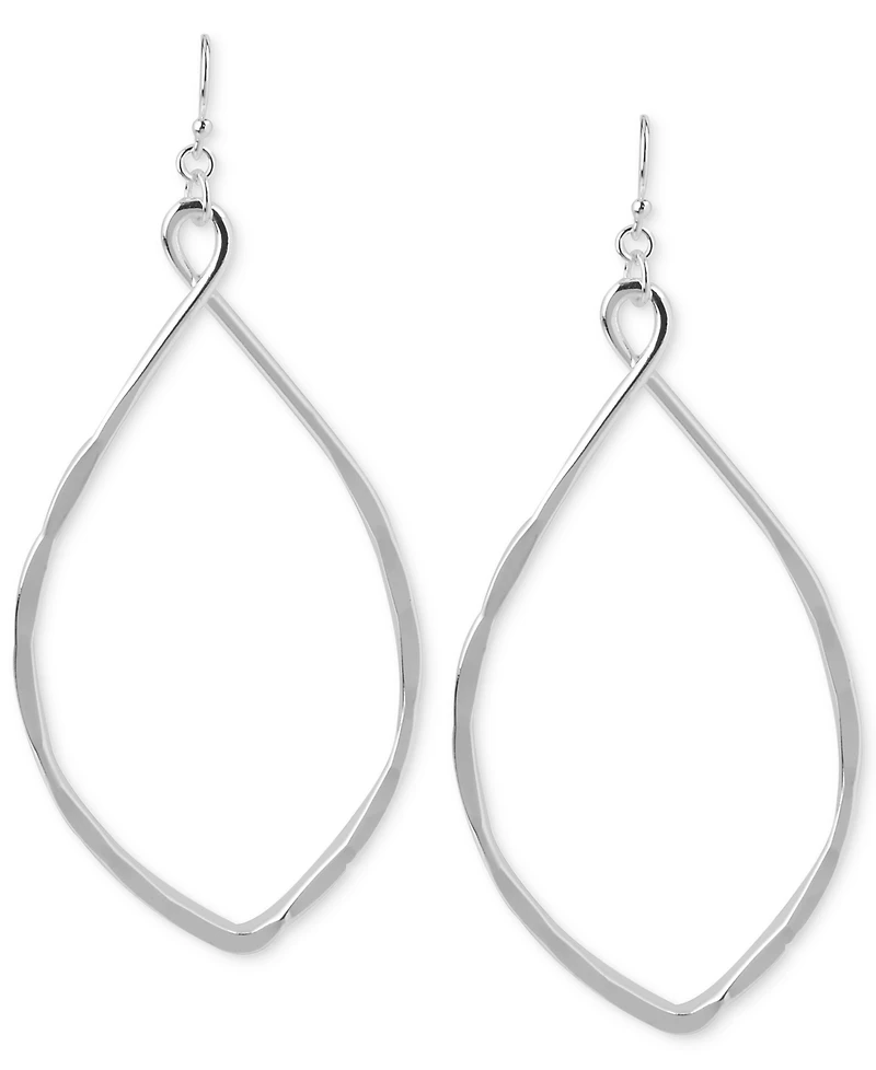 Robert Lee Morris Soho Silver-Tone Large Oval Drop Earrings