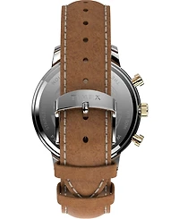 Timex Men's Chicago Tan Leather Strap Watch 45mm