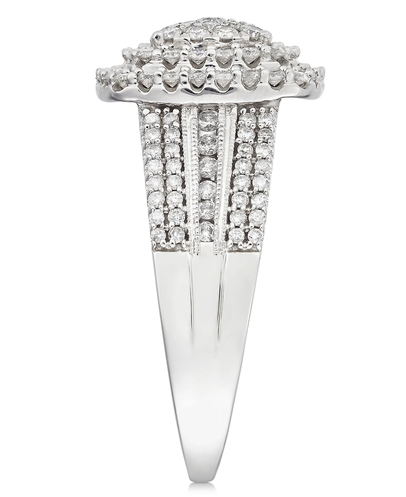 Diamond Cluster Ring (1 ct. t.w.) 14k White or Yellow Gold