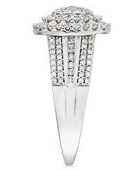 Diamond Cluster Ring (1 ct. t.w.) 14k White or Yellow Gold