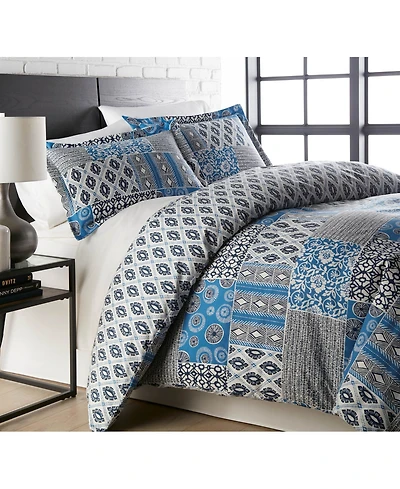 Southshore Fine Linens Vilano Global Patchwork Ultra Soft 3-Pc. Duvet Cover Set, King/California King