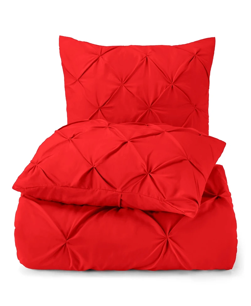 Nestl Pinch Pleat 3-Pc. Duvet Cover Set, King