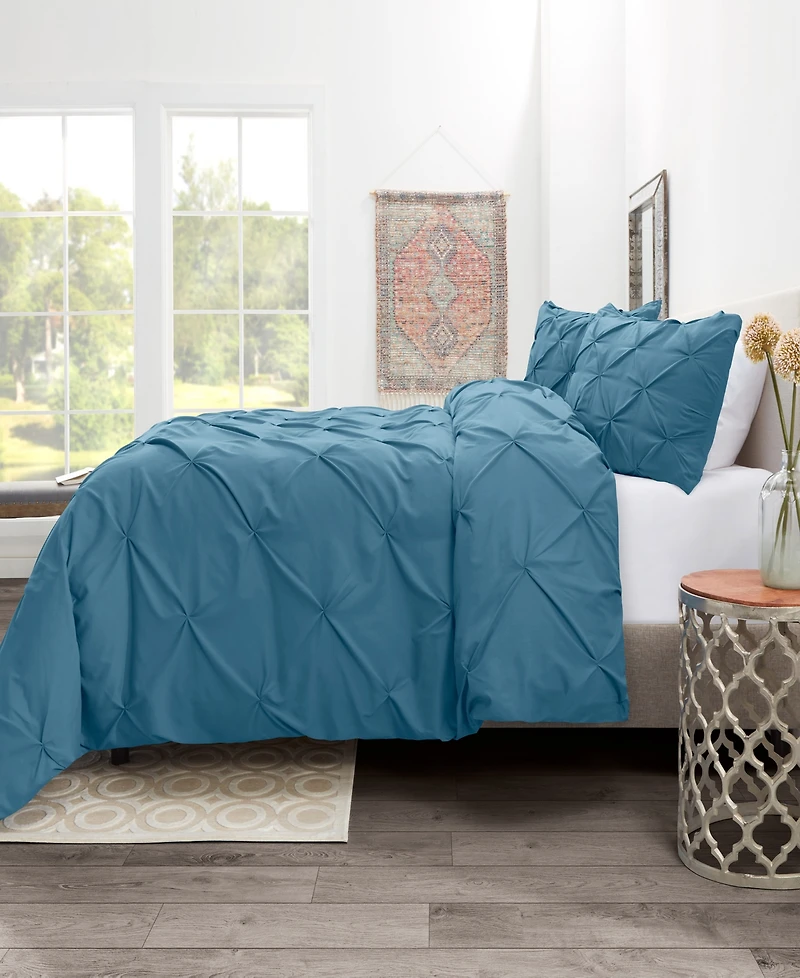 Nestl Pinch Pleat 3-Pc. Duvet Cover Set