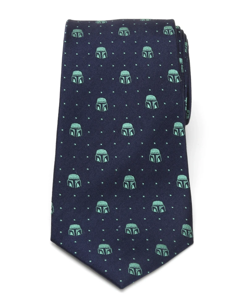 Star Wars Men's Mandalorian Helmet Dotted Tie