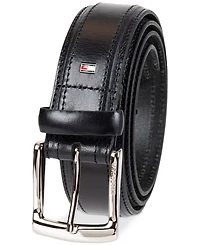 Tommy Hilfiger Men's Stitched Classic Dress Leather Belt