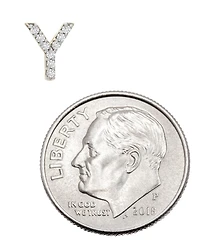 Wrapped Diamond Initial Single Stud Earring (1/20 ct. t.w.) in 14k Gold, Created for Macy's