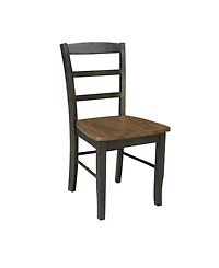 42" Dual Drop Leaf Pedestal Dining Table with 4 Madrid Ladderback Chairs, 5 Piece Dining Set