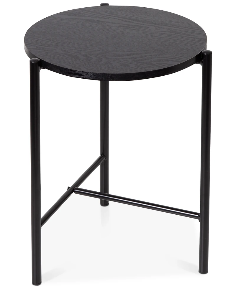 Honey Can Do Round Side Table with T-Pattern Base