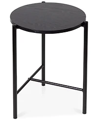 Honey Can Do Round Side Table with T-Pattern Base