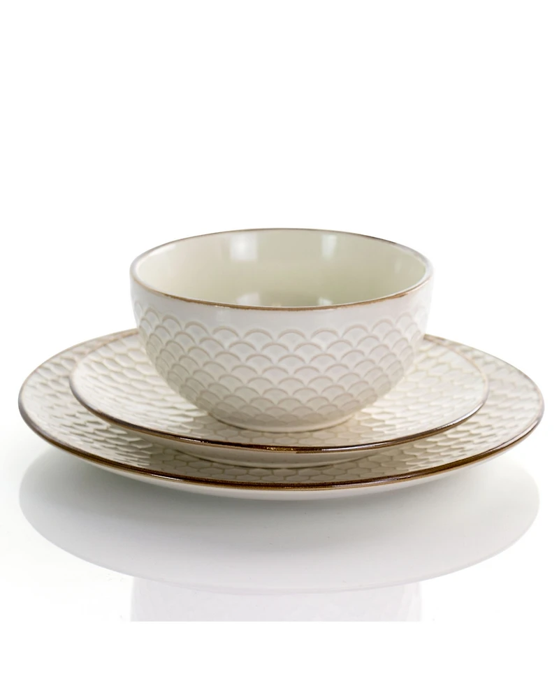 Elama Honey 16 Pc. Dinnerware Set, Service for 4