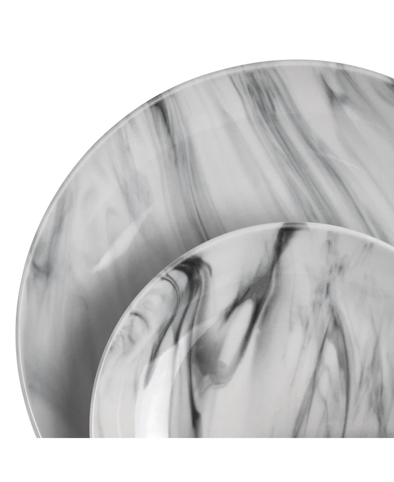 Elama Fine Marble 16 Pc. Dinnerware Set, Service for 4